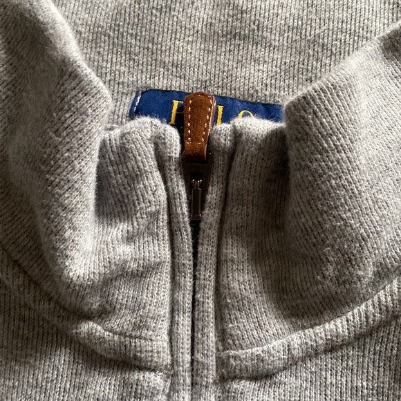 Polo Ralph Lauren Estate-Rib Quarter-Zip Pullover Gray M🏌️ - Picture 3 of 5